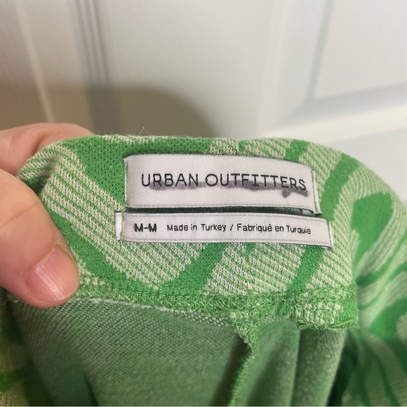 Urban Outfitters Bryn Swirl Wave 70s Retro Disco Pull On Flare Pant in Green M - Picture 8 of 11